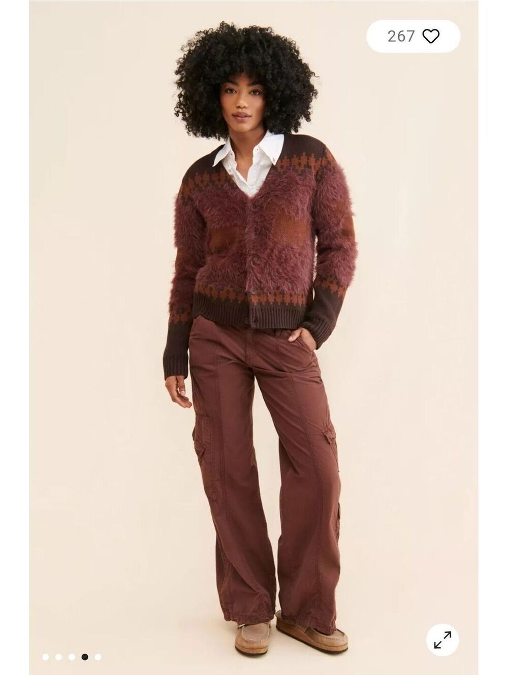 Urban Outfitters BDG Nordic Fuzzy Horse Cardigan Sz.XS 19"PTP (Fits XS-M) $99